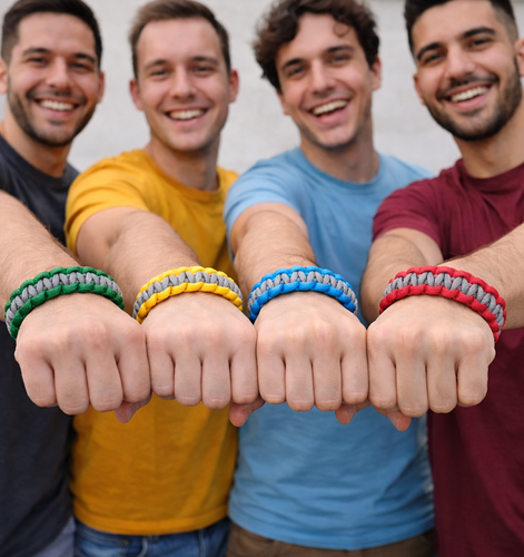 دستبند پاراکورد مدل دو رنگ