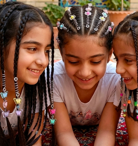 اکسسوری مو (فنر مو) (پک ۴ عددی) - ۳ طرح