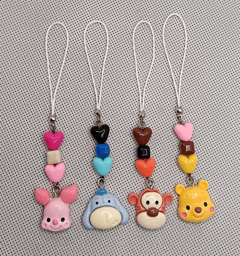 آویز موبایل و فلش مدل وینی پو (پک ۲ و ۴ عددی)